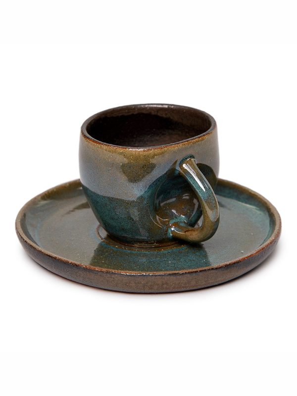 Xícara de café com alça - Verde turquesa