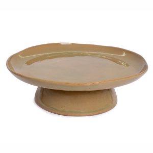 Prato de Bolo com Pé - Oliva